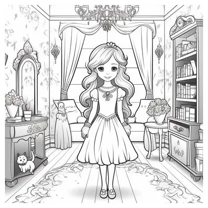 Doll house coloring s, s and s for