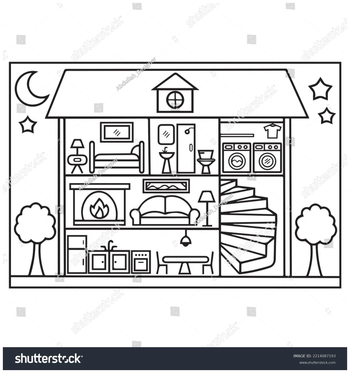 Coloring doll house custom color scheme dollhouse loganville makers