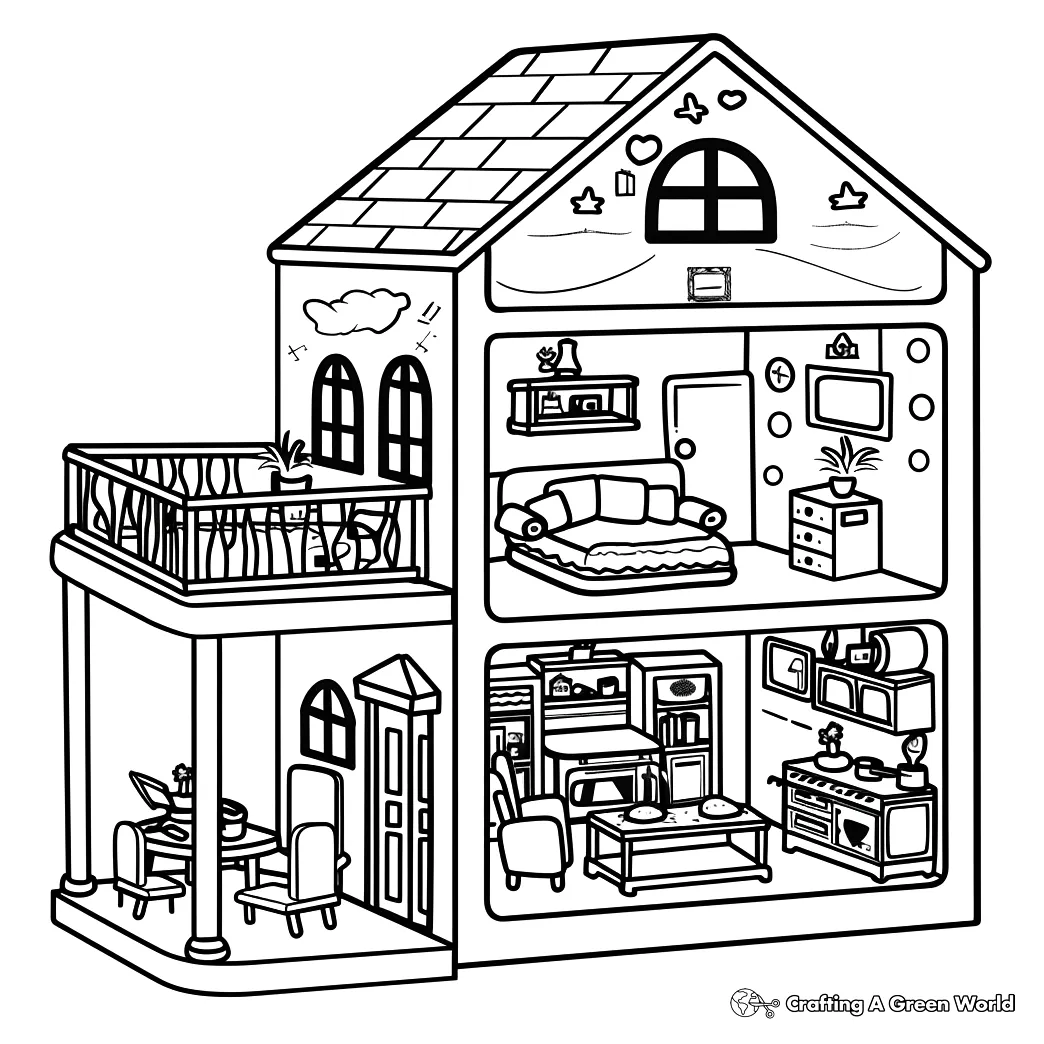 Coloring doll house custom color scheme dollhouse loganville makers