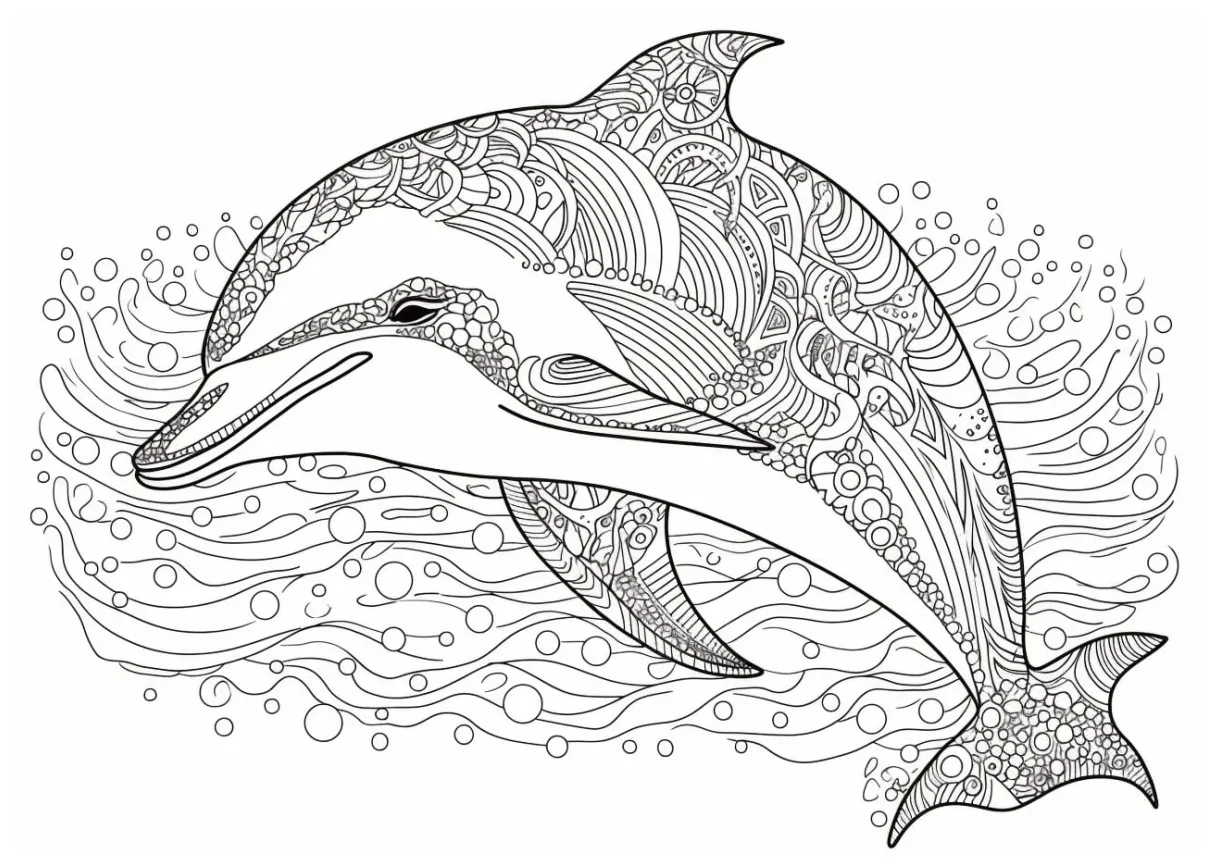 Dolphin — coloring pages free & printable