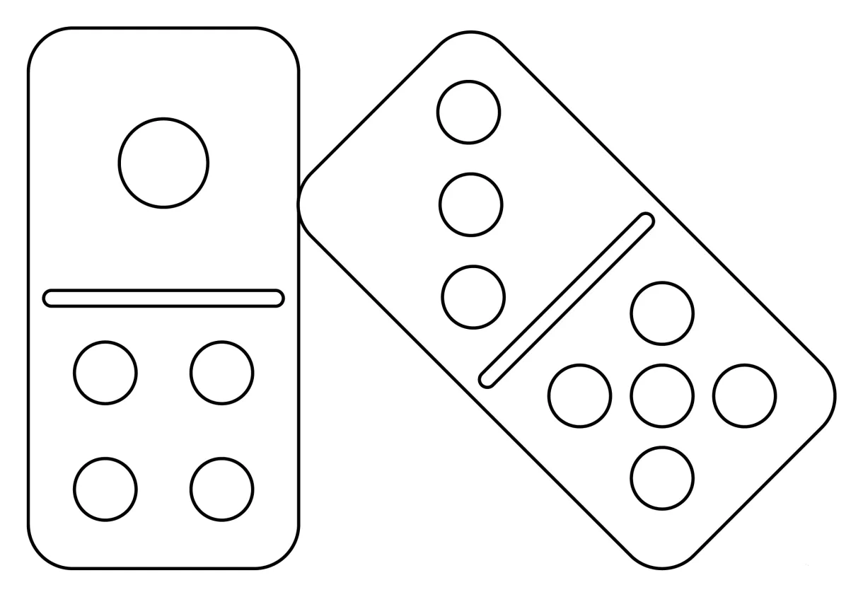 Dominoes coloring page - ColouringPages