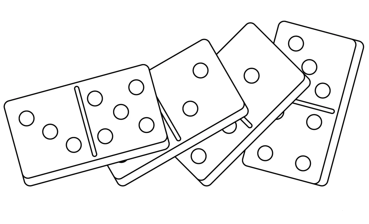 Domino Effect coloring page - ColouringPages
