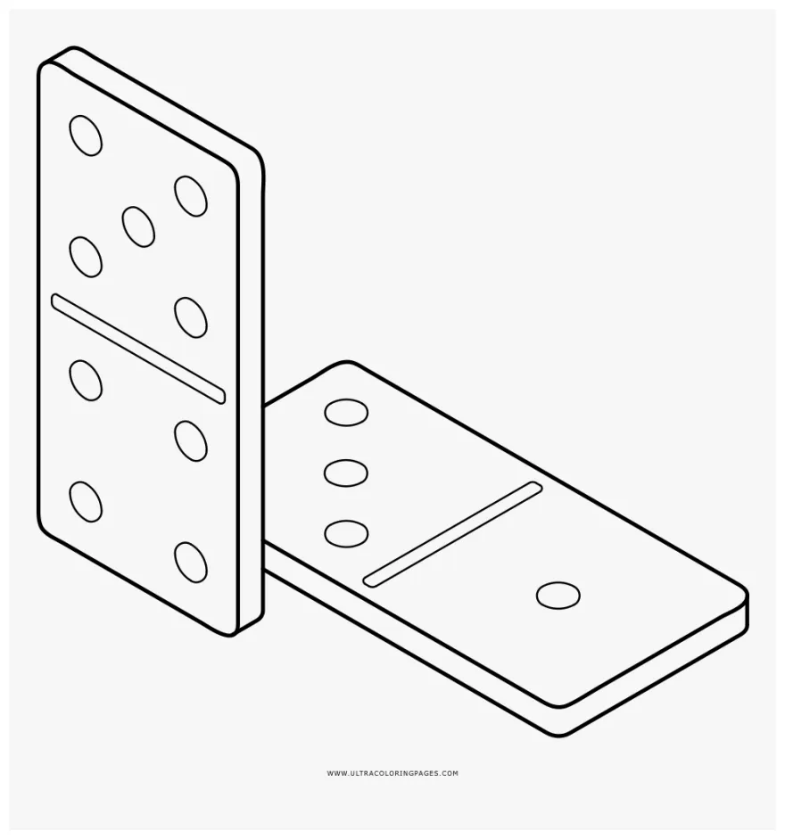 Dominoes Coloring Page, HD Png Download - kindpng
