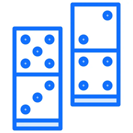 Dominoes Coloring Blue icon