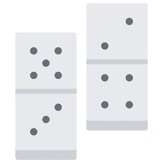 Dominoes Coloring Flat icon