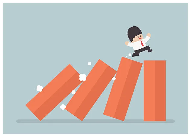 40+ dominoes falling drawing stock illustrations, royalty-free vector