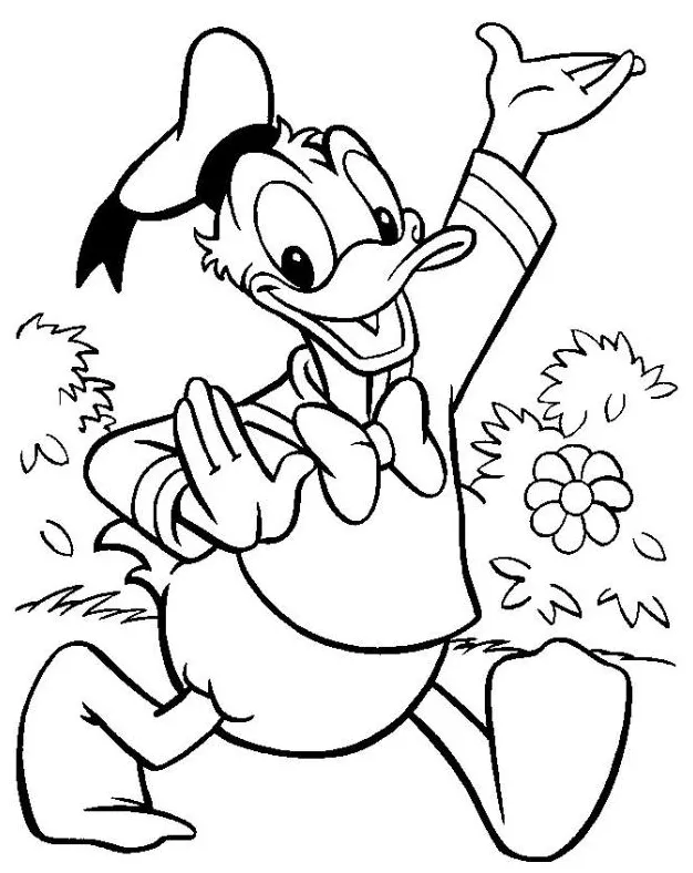 Donald duck coloring page