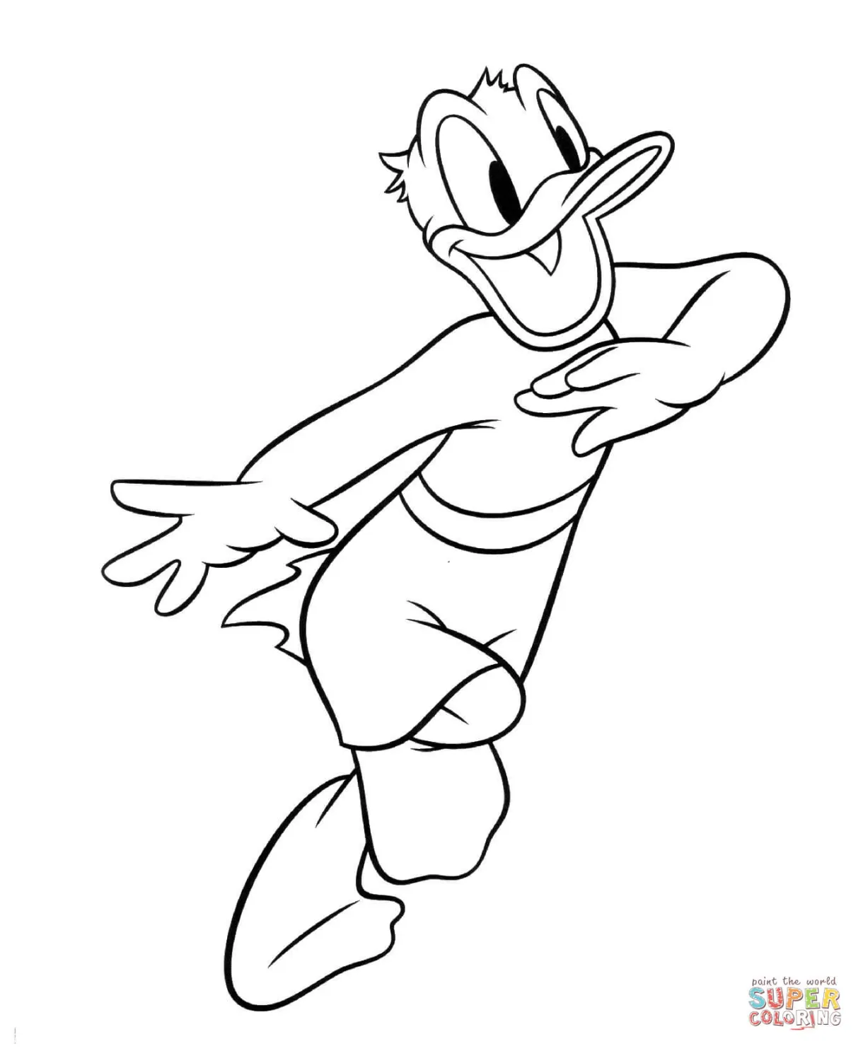 Donald Duck coloring page | Free Printable Coloring Pages
