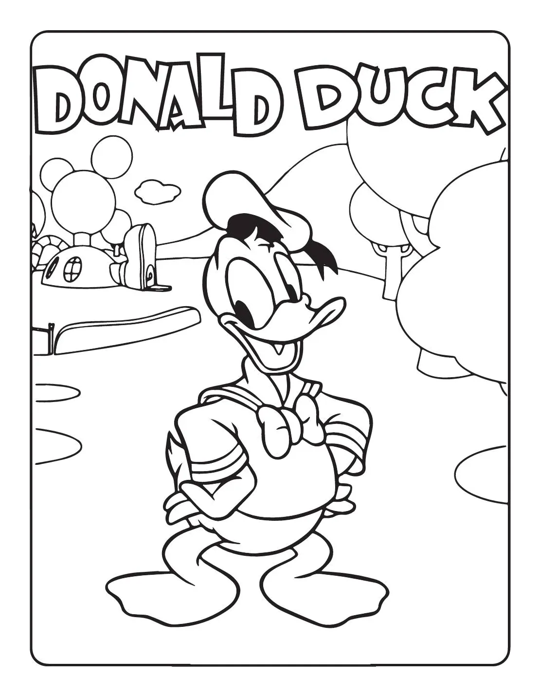 Donald Duck Coloring Page