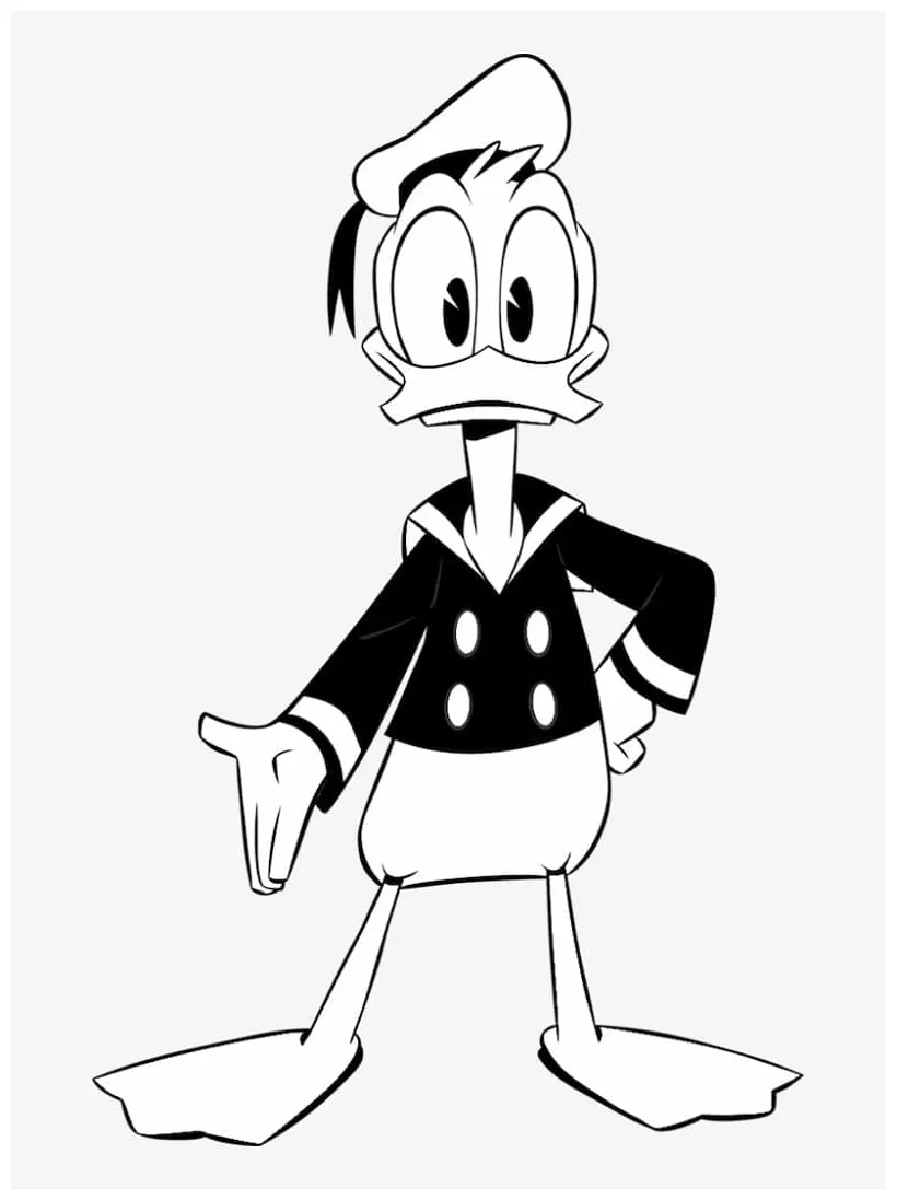 Printable Donald Duck coloring page - Download, Print or Color Online