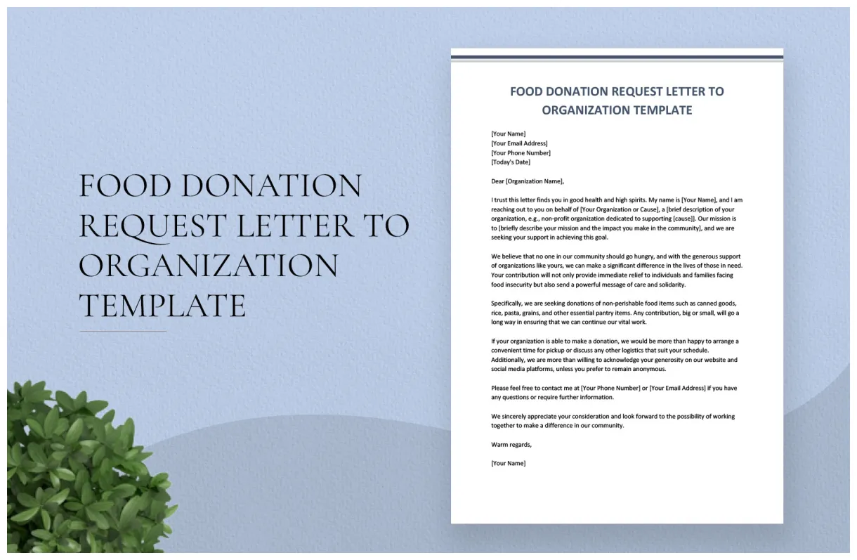 Food pantry donation letter template infoupdate