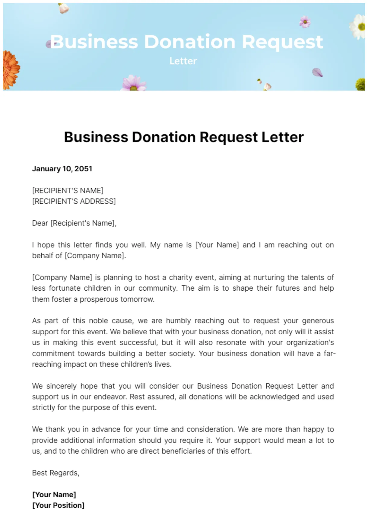 Free blood donation letter template to edit online