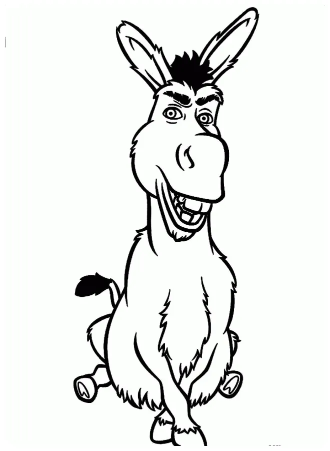 Donkey From Shrek Coloring Pages - Coloring Home