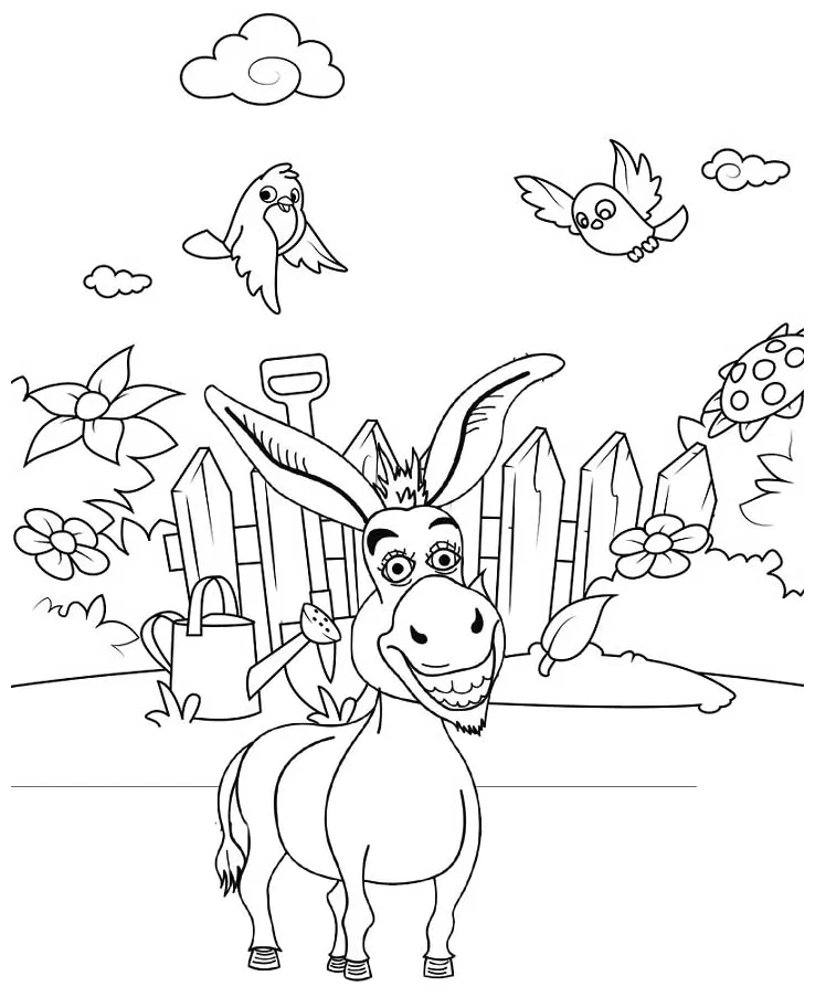Donkey Shrek Coloring Book Coloring Pages