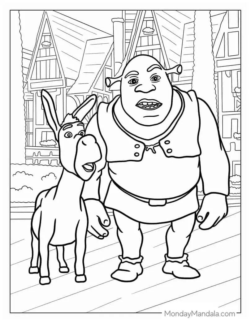 Donkey From Shrek Coloring Pages | Coloring Pages