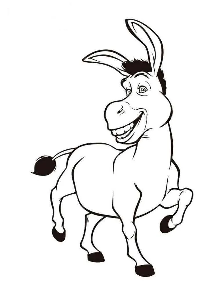 Shrek Donkey coloring page