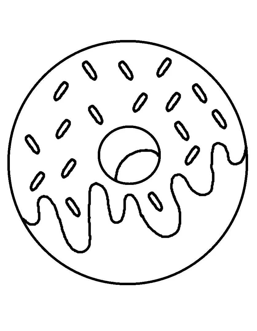 Coloring page donut & coloring book. 6000+ coloring pages