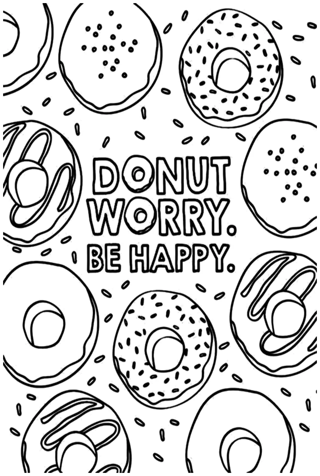 Donut coloring sheets coloring page free printable coloring pages printable coloring page