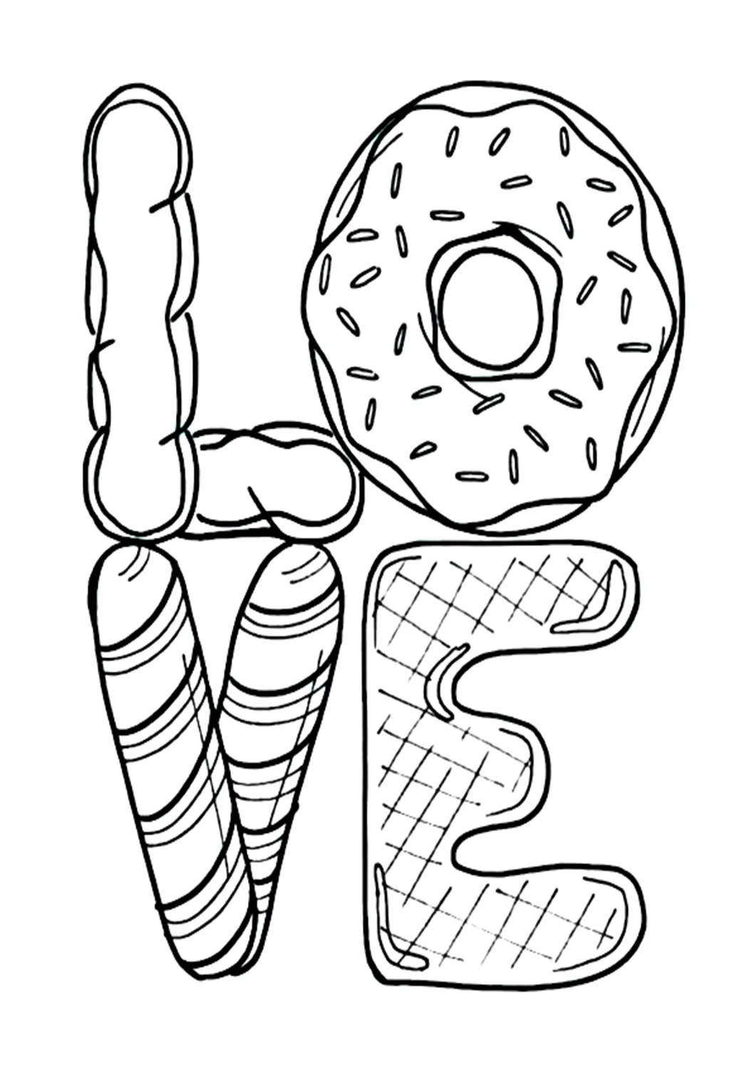 Donut for coloring coloring page free printable coloring pages