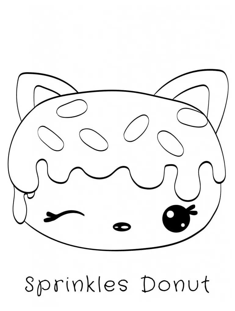Sprinkles donut coloring page