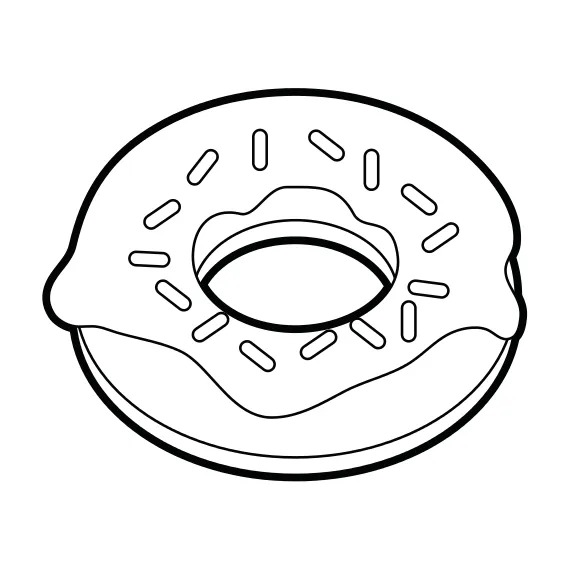 Donut With Sprinkles Coloring Pages Coloring Pages