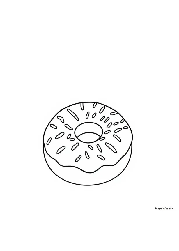 Sprinkle Donut Coloring Page