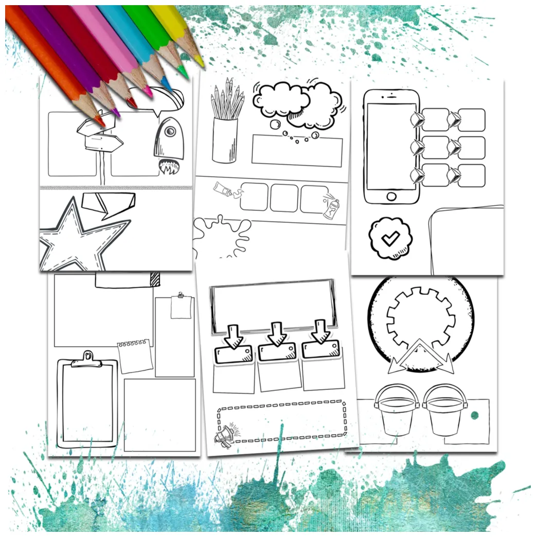 Doodle Note Templates - printable