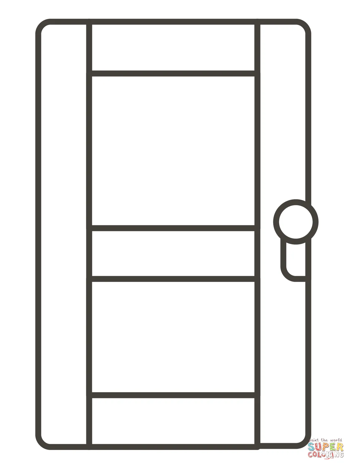 Door coloring page | Free Printable Coloring Pages
