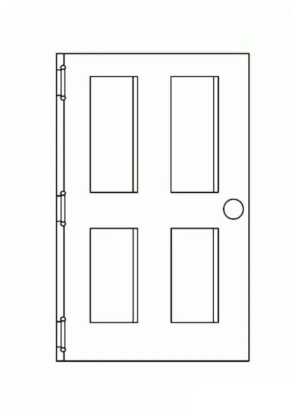 Door Coloring Page