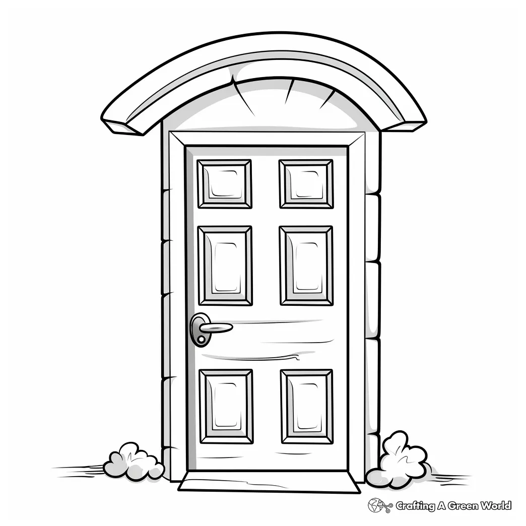 Door Coloring Page - printable