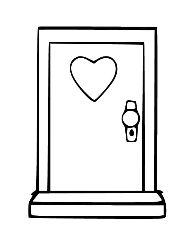 A Door Coloring Page - Free Printable Coloring Pages for Kids