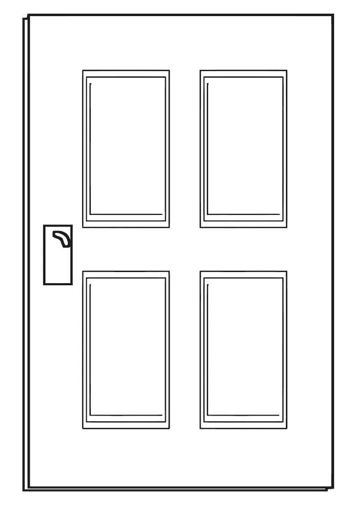 A Door Coloring Page - Free Printable Coloring Pages for Kids