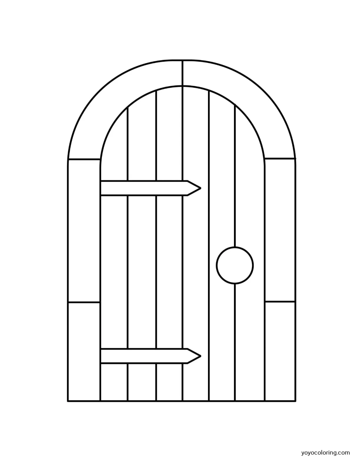 Door Coloring Pages ᗎ Printable Painting Template