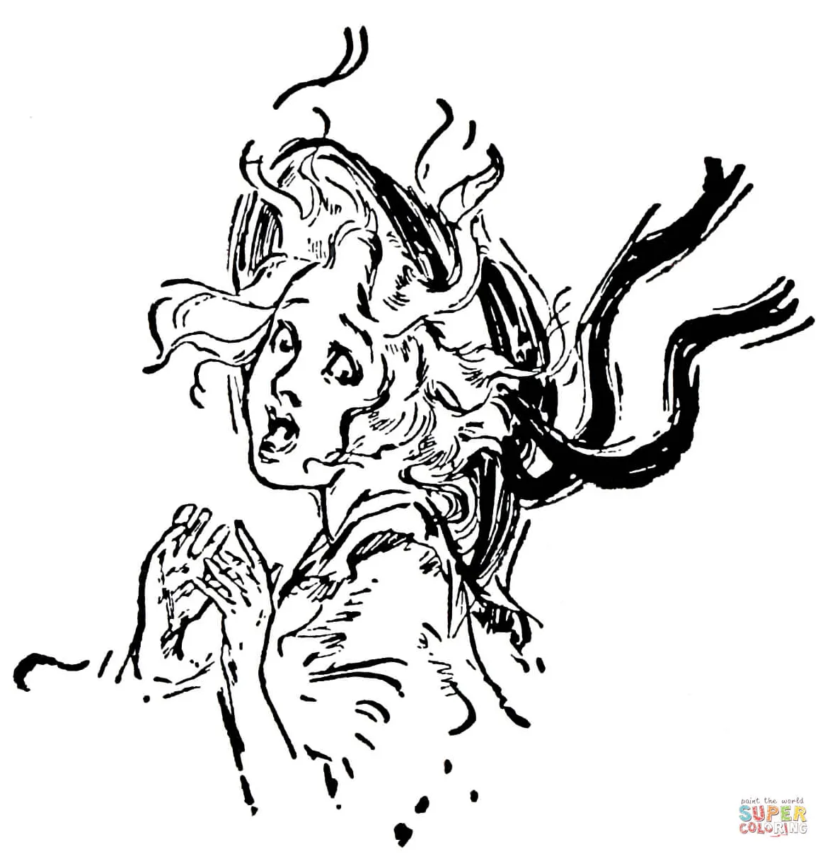 Dorothy holding toto coloring page free printable