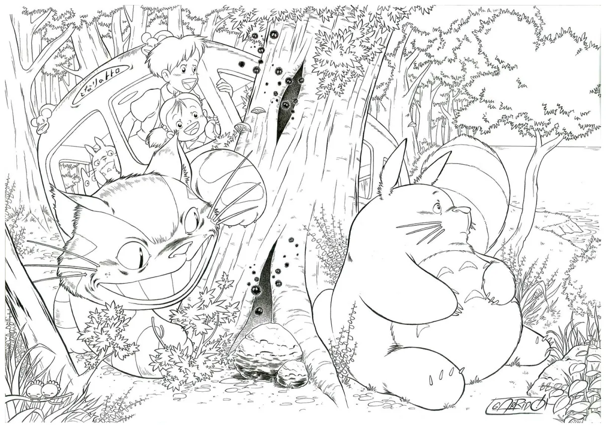 Totoro coloring page coloring home