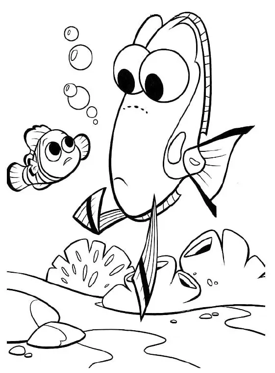 Dory coloring sheet coloring pages