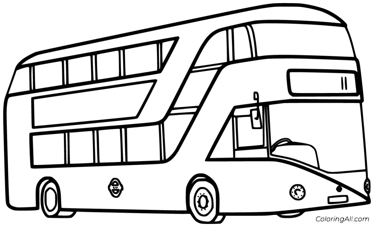 16 free printable double-decker bus coloring pages