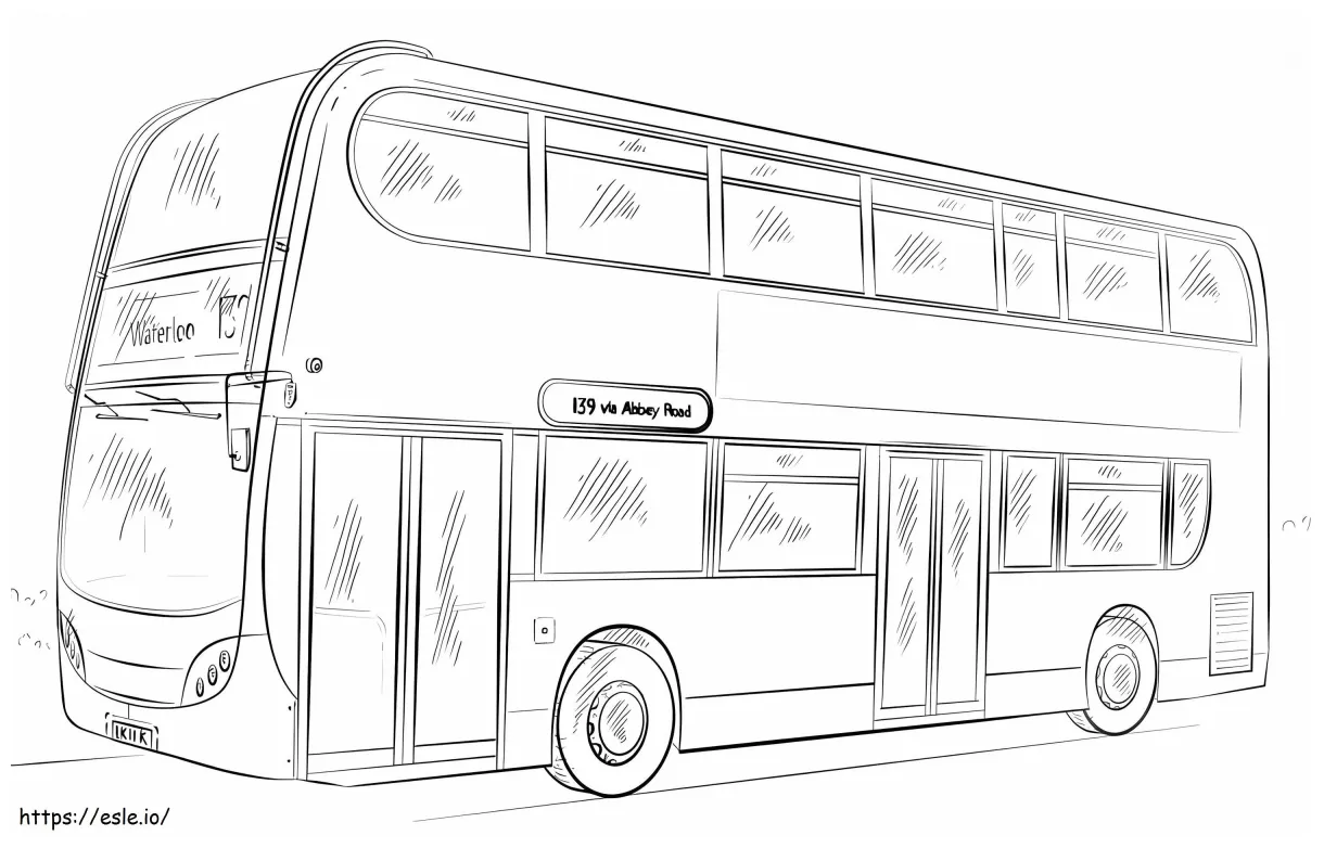 Double decker bus coloring page