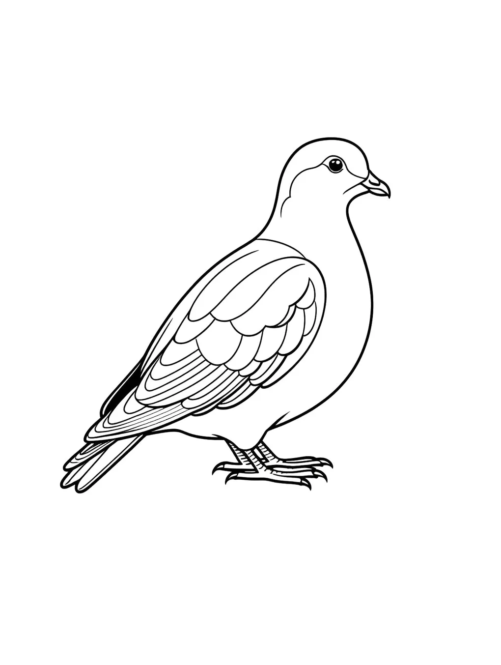 Dove coloring page