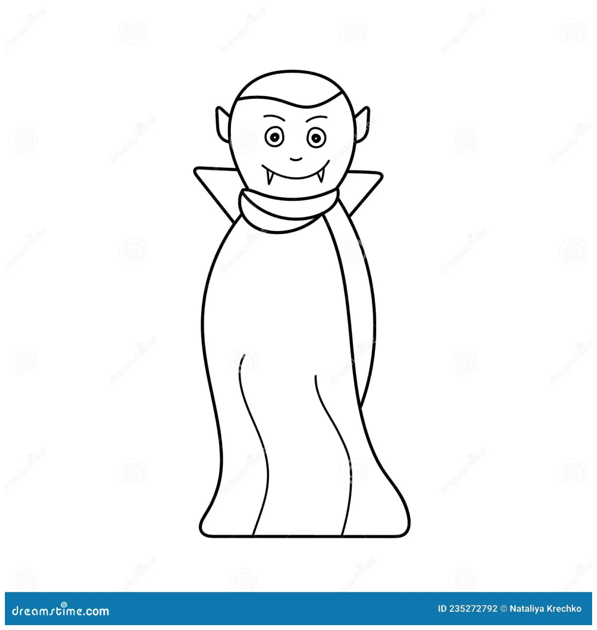 Simple coloring page. coloring page vampire dracula stock vector