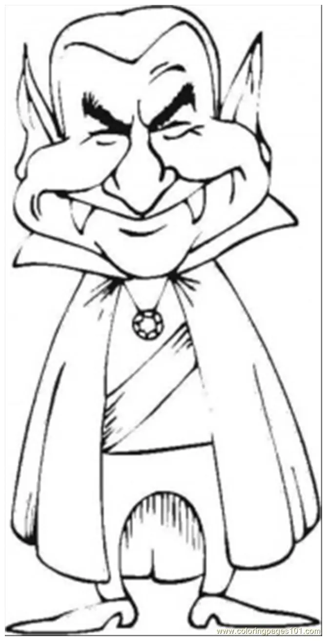 Coloring Pages Dracula Vampire (Education > Literature) - free