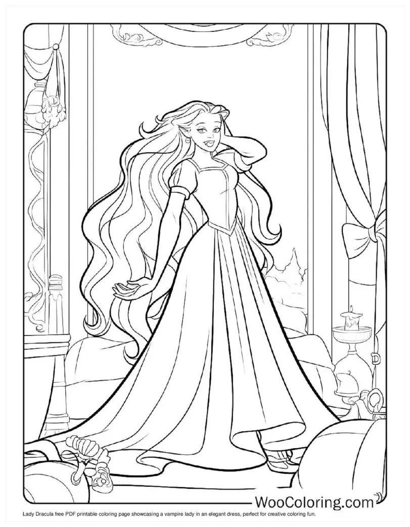 100+ Vampire coloring pages (Free PDF To Print) | Woo Coloring