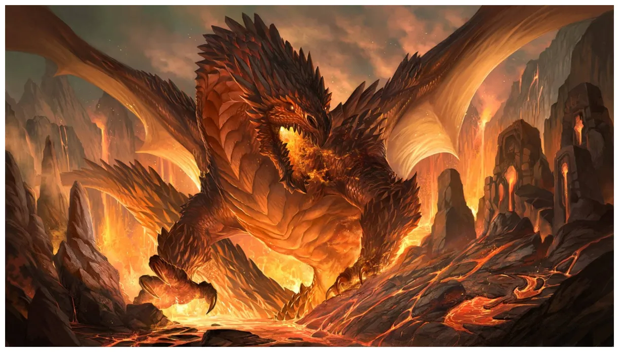 Download giant winged lava dragon s