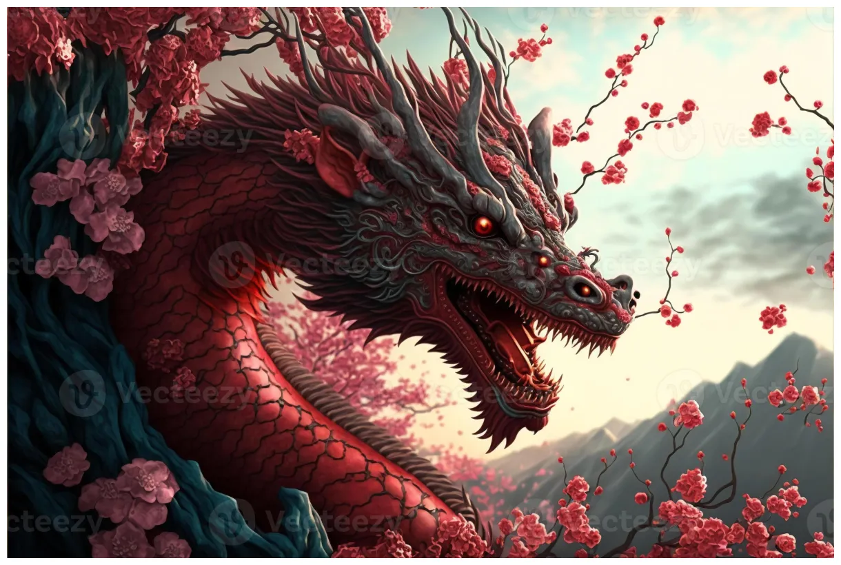 Chinese dragon painting