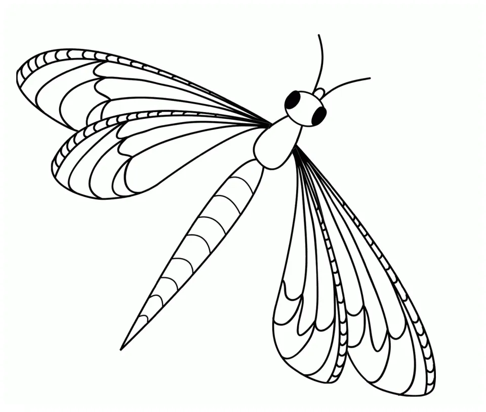 Dragonfly Coloring Page - Coloring Home