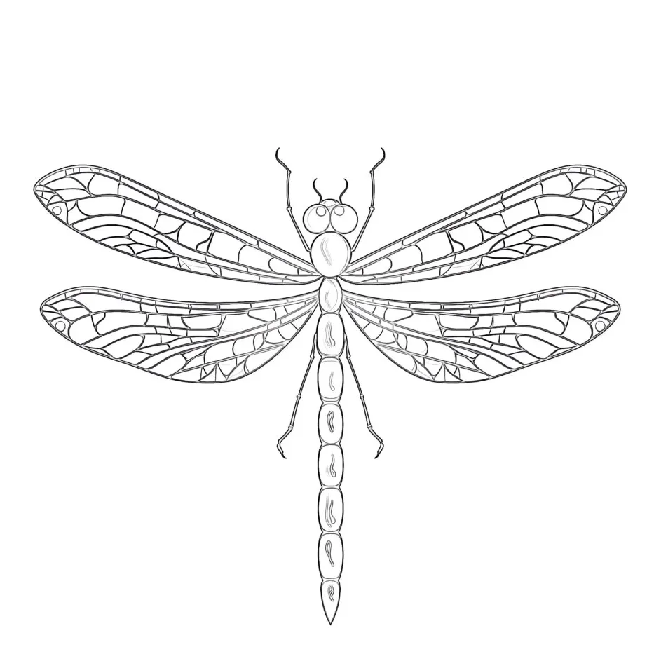 Coloring Page Dragonfly | Coloring Pages Mimi Panda