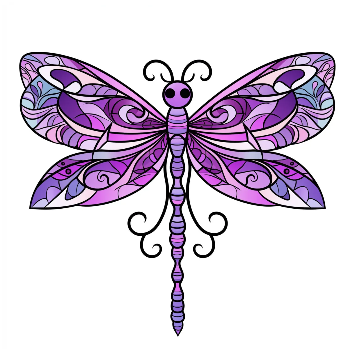 Coloring Page Dragonfly | Coloring Pages Mimi Panda