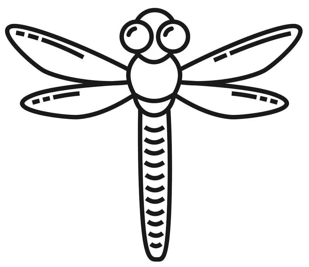 Easy Dragonfly coloring page - Download, Print or Color Online for Free