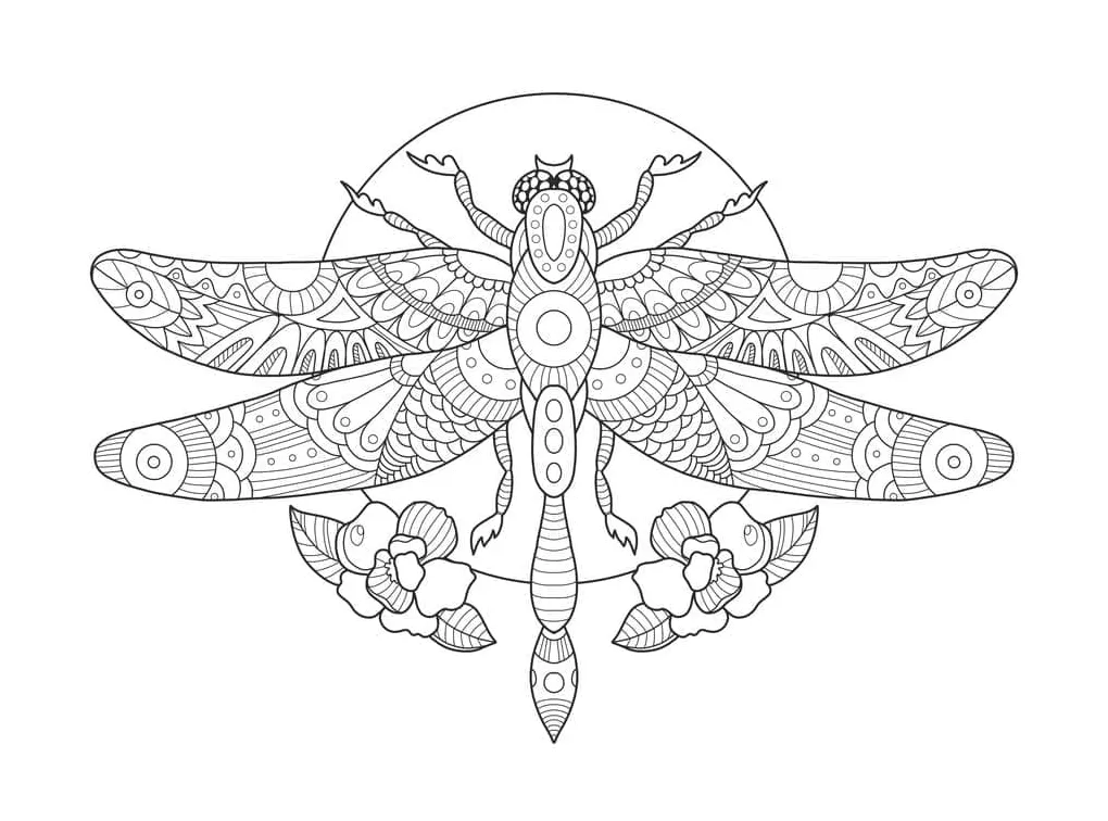 Amazing Dragonfly coloring page - Download, Print or Color Online for Free
