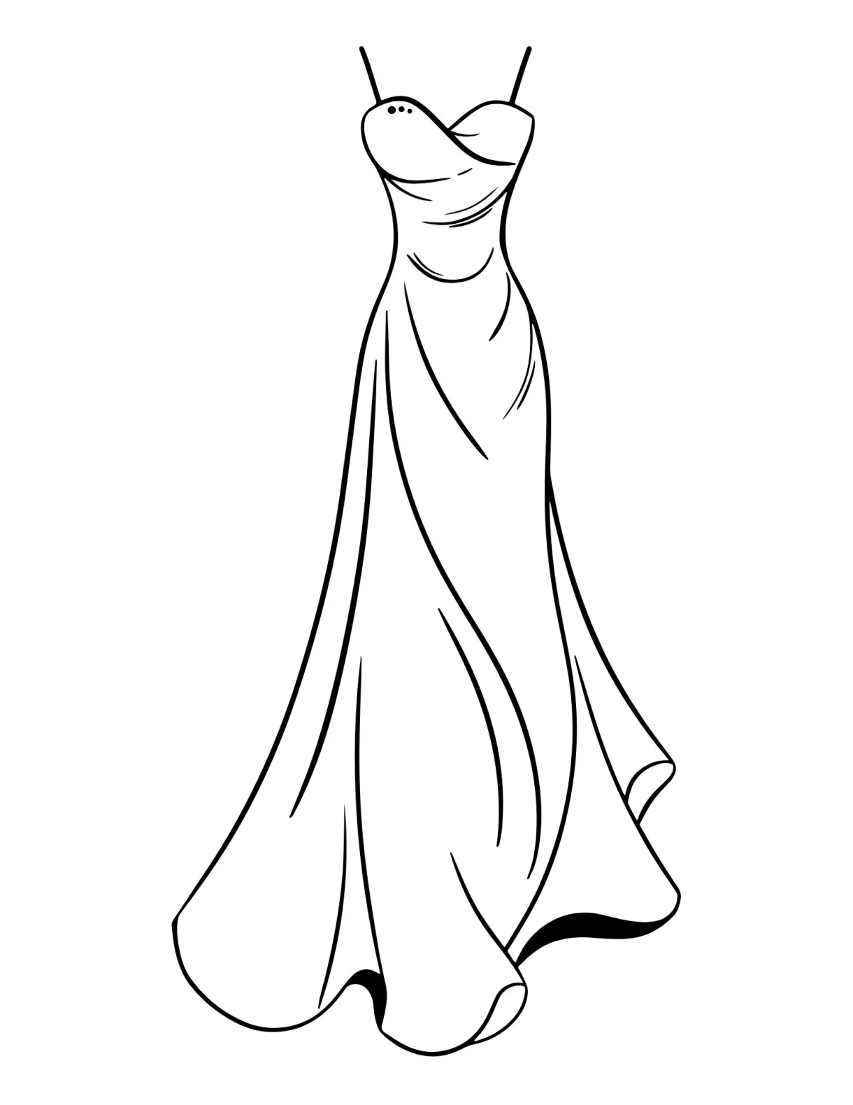 Free & easy beautiful dress coloring pages printables download free